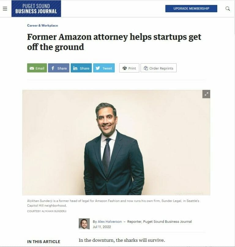 Alykhan Sunderji discusses Seattle Startup Scene with Puget Sound Business Journal